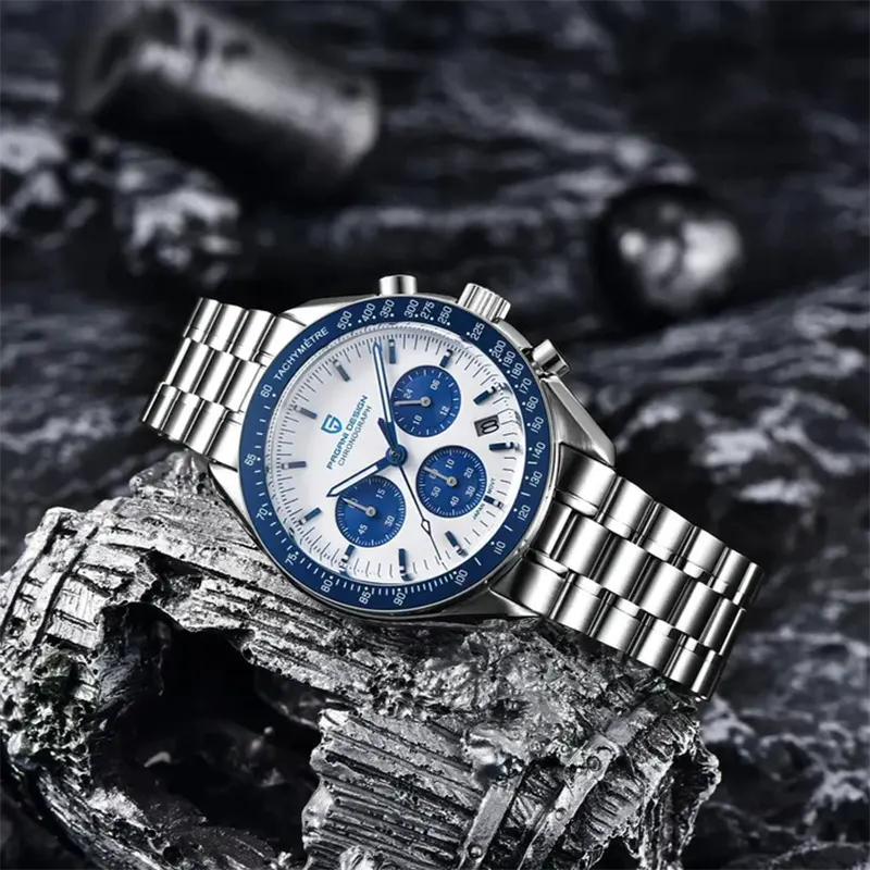 Pagani Design Speedmaster Blue Bezel Men's Watch-  PD-1701